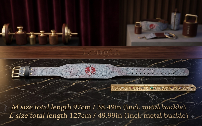 Samurai Edge Lifting Belt — White PU Leather