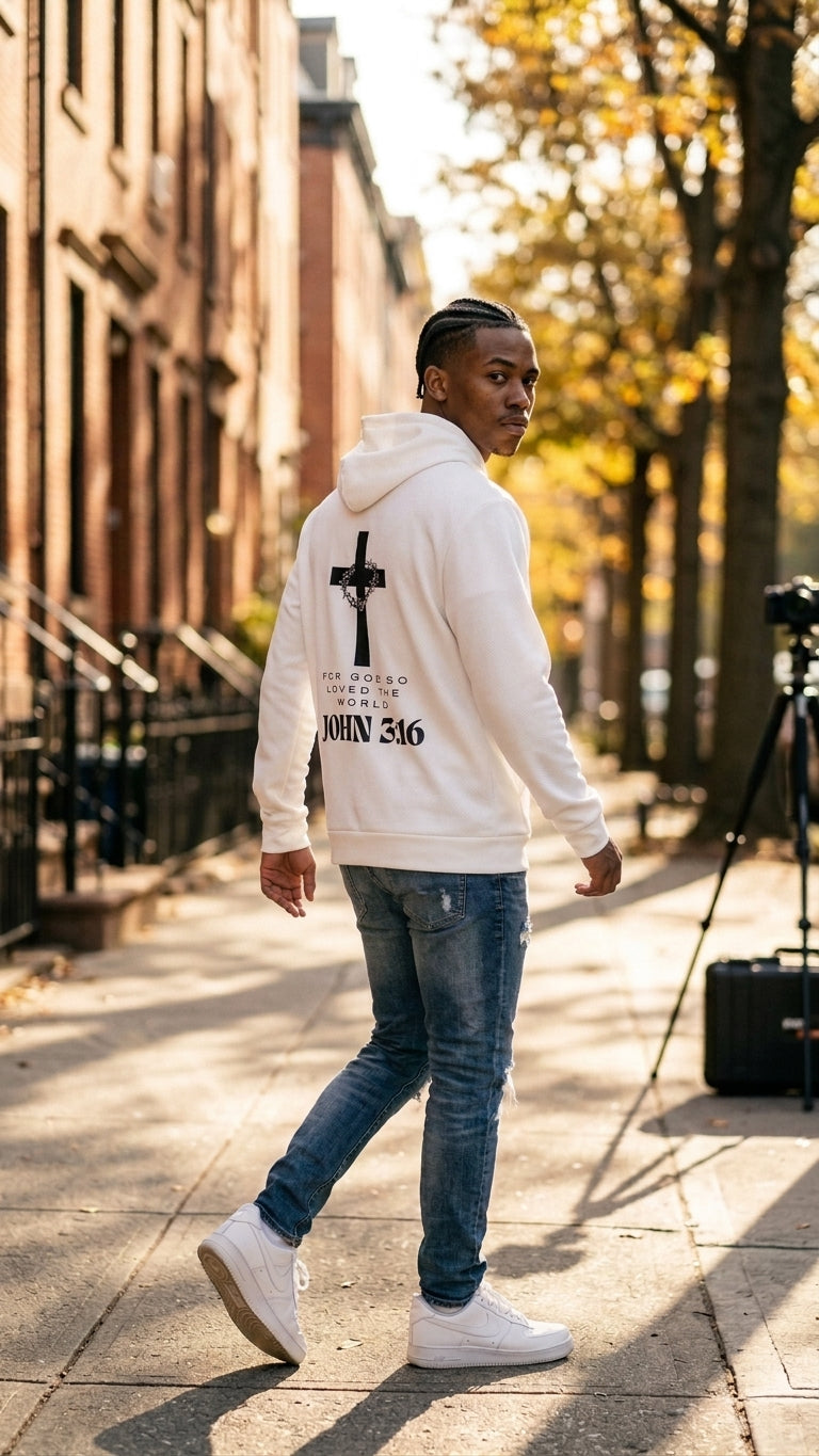 John 3:16 Cross Hoodie — Jesus Saved Me