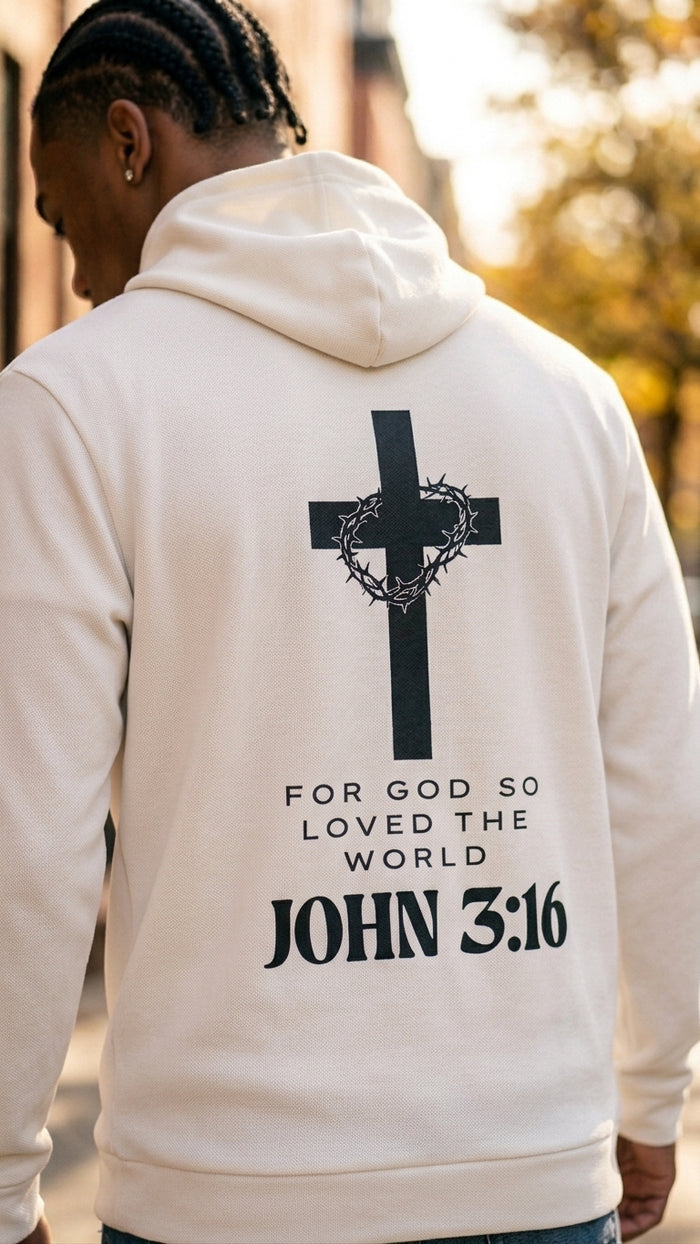 John 3:16 Cross Hoodie — Jesus Saved Me
